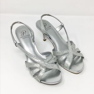 NWB Adrianna Papell | Nora Silver Strappy Heels Sz 8.5